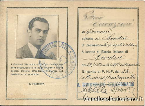 Fasci Italiani Estero 1937