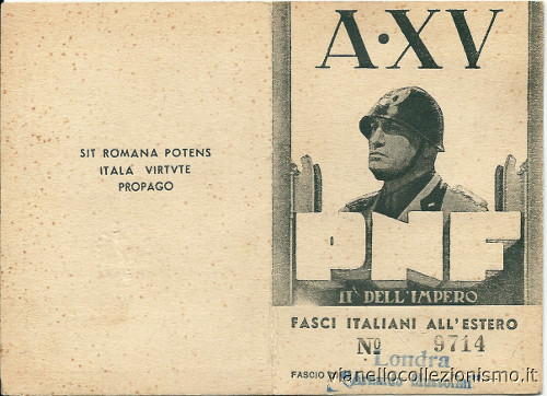 Fasci Italiani Estero 1937