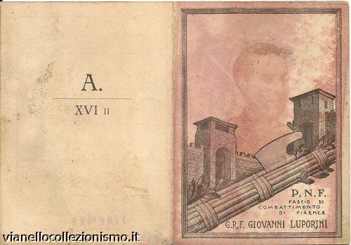 Tessera Gruppo Rionale Luporini 1938