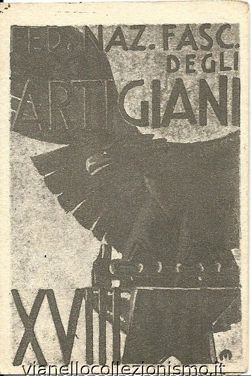 Tessera Federazione Fascista Artigiani 1940
