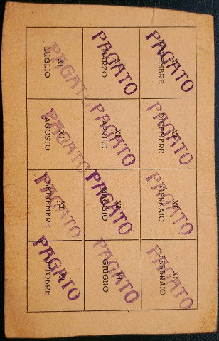 Tessera Gruppo Rionale Sciesa 1933